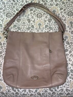 Coach Taupe Leather Shoulder Hobo